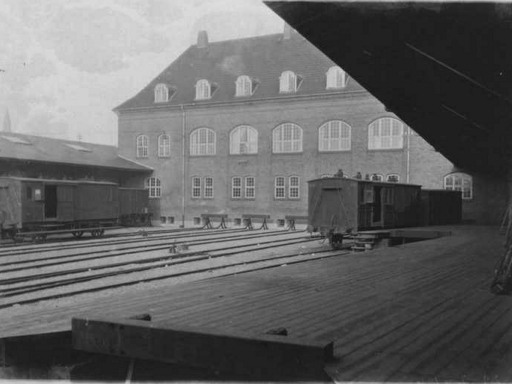 Parti fra den nye godsbanegård bygget 1901