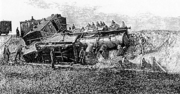 Jernbaneuheldet ved Forlev. Den 25. April 1887.