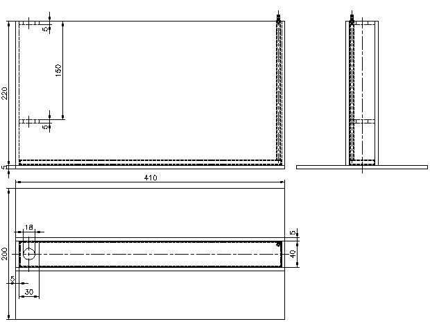 Ætsekar af polycarbonatplade (klik for at forstørre).