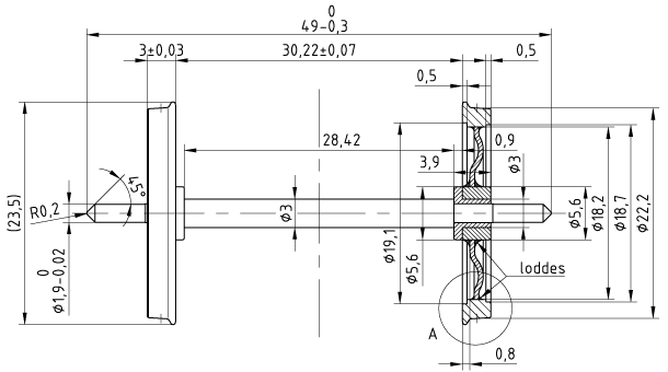 Figur 10: Proto:45 skivehjul med presset hjulskive, isoleret