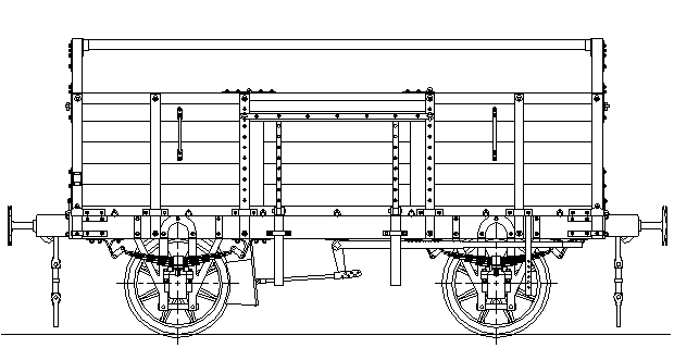 Figur 1: Tegning af DSB KC med håndbremse.