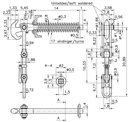 Figure 10: Coupling hook and screw coupling