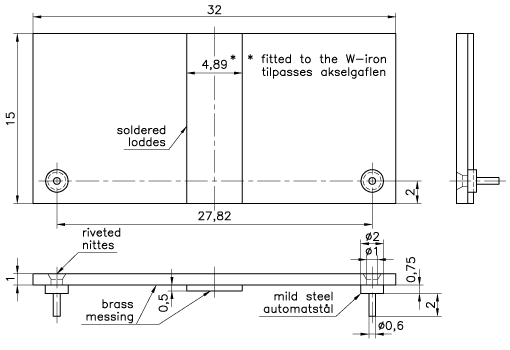 Figure 7: Distance jig for spring brackets.